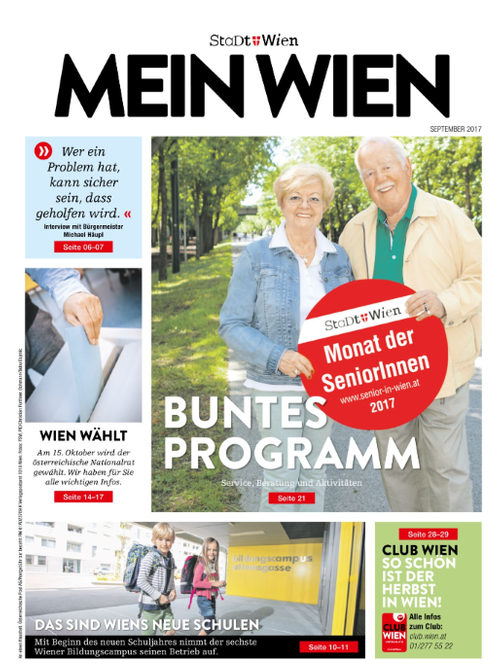 WAALTeR - wieder - in MEIN WIEN und Monat der SeniorInnen